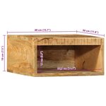 vidaXL Meubles TV muraux 2 Pièces bois de manguier massif brut