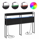 vidaXL Tête de lit de rangement Chêne noir 140 cm Bois d'ingénierie