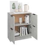 vidaXL Buffet Gris béton 60x30x70 cm Bois d'ingénierie