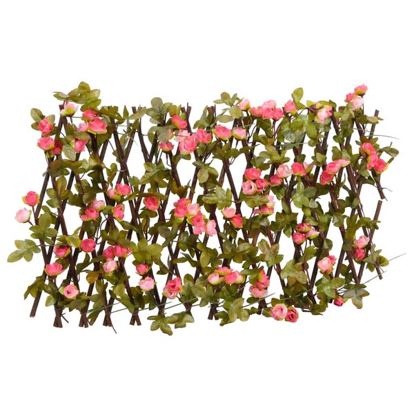 vidaXL Treillis de lierre artificiel extensible rose foncé 180x20 cm