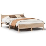 vidaXL Cadre de lit sans matelas 140x190 cm bois de pin massif