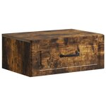 vidaXL Cabinet de chevet mural 2 Pièces Chêne fumé 49 x 34 5 x 20 cm