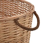 vidaXL Panier à bois de chauffage poignées de transport 56x40x28 cm