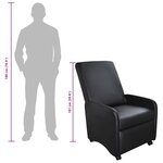 vidaXL Fauteuil pliable noir similicuir