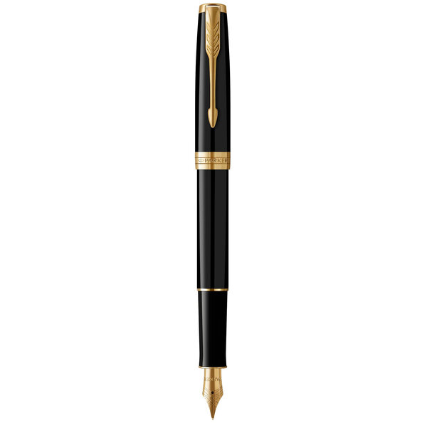 PARKER Sonnet Stylo plume  Noir  Plume fine  encre noire  Coffret cadeau