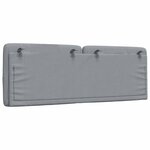 vidaXL Coussin de tête de lit gris clair 140 cm tissu