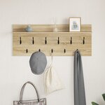vidaXL Porte-manteau mural avec étagère avec stockage Chêne sonoma 100 x 40 x 12 cm