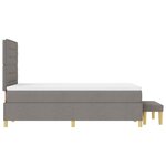 vidaXL Lit à ressorts avec tête de lit Taupe 190 x 120 cm tissu