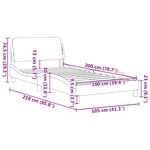 vidaXL Cadre de lit Dover noir 100x200 cm velours