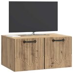 vidaXL Meuble TV mural 59 5 x 41 x 30 cm Chêne artisanal