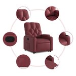 vidaXL Fauteuil inclinable Rouge bordeaux Similicuir