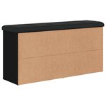 vidaXL Banc à chaussures noir 102x32x50 cm bois d'ingénierie