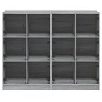 vidaXL Bibliothèque avec portes sonoma gris 136x37x109 cm