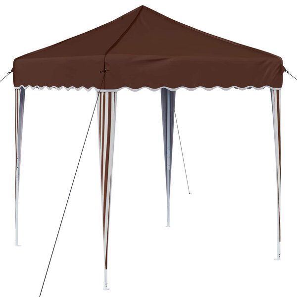 vidaXL Tente de fête pop-up 195 x 195 x 245 cm Marron Tissu Oxford