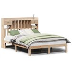 vidaXL Lit bibliothèque sans matelas 160x200 cm bois massif de pin