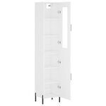 vidaXL Buffet haut Blanc 34 5x34x180 cm Bois d'ingénierie