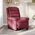vidaXL Fauteuil inclinable électrique Rouge bordeaux Tissu