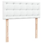 VidaXL Cadre de lit ottoman avec matelas blanc 120x200 cm similicuir