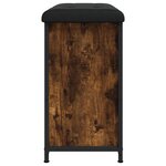 vidaXL Banc à chaussures avec tiroir rabattable chêne fumé 62x32x56 cm