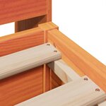 vidaXL Cadre de lit sans matelas cire marron 200x200cm bois pin massif