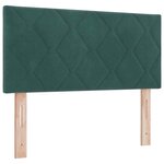 vidaXL Tête de lit LED Vert foncé 90 cm Velours