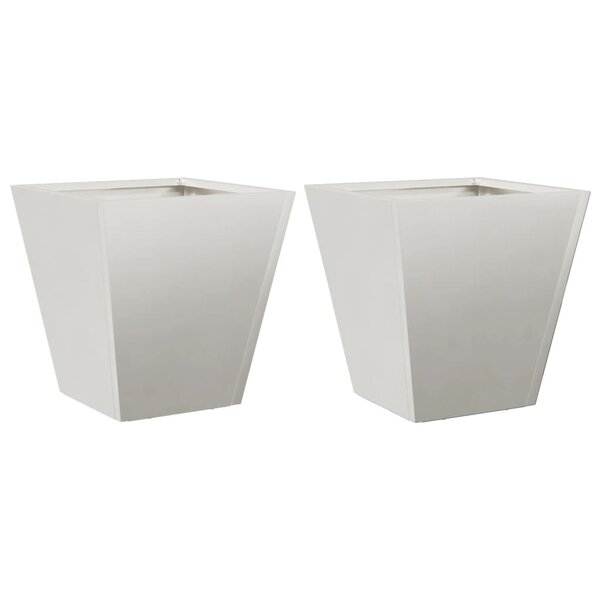 vidaXL Jardinières 2 Pièces 30x30x30 cm acier inoxydable
