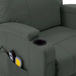 vidaXL Fauteuil de massage Anthracite Similicuir