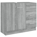 vidaXL Armoire de lavabo Sonoma gris 63x30x54 cm Bois d'ingénierie