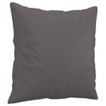 vidaXL Ensemble de canapés 3 Pièces avec coussins gris similicuir
