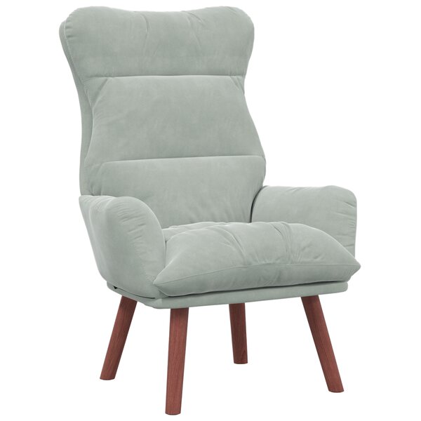 vidaXL Fauteuil relaxant en velours gris clair