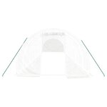 vidaXL Serre avec cadre en acier blanc 36 m² 12x3x2 m