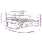 vidaXL Cadre de lit sans matelas 140x200 cm bois massif de pin