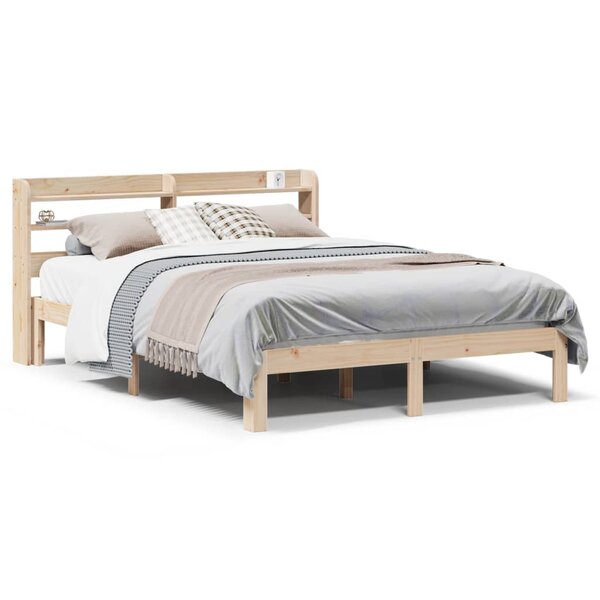 vidaXL Cadre de lit avec tête de lit sans matelas 150x200 cm