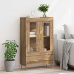 vidaXL Haut Armoire avec tiroir Chêne artisanal 69 5 x 31 x 115 cm