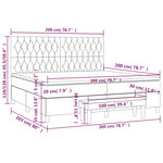 vidaXL Sommier à lattes de lit avec matelas Rose 200x200 cm Velours