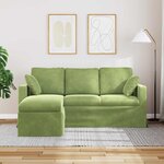vidaXL Canapé Vert clair 198 x 134 x 80 cm Velours