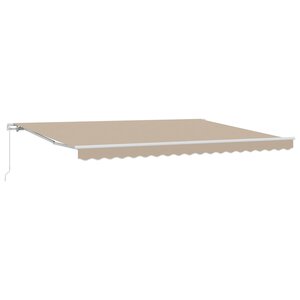 Auvent rétractable manuel vidaXL Beige 450x300 cm