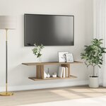 vidaXL Meuble TV Marron 103 x 30 x 26 5 cm Bois d'ingénierie
