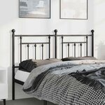 vidaXL Tête de lit métal noir 150 cm
