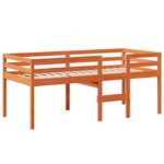 vidaXL Lit haut sans matelas cire marron 80x200 cm bois de pin massif