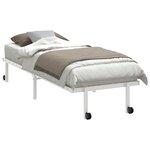 vidaXL Cadre de lit sans matelas pliable blanc 75x190 cm acier