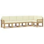 vidaXL Ensemble de canapés d'extérieur 6 pc Blanc et crème Polyester
