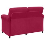 vidaXL Sofa 2 places Bordeaux 138 x 83 x 95 cm Velours