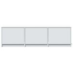 vidaXL Meuble TV avec LED Blanc 140 x 34 x 40 cm Bois d’ingénierie