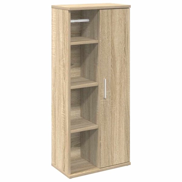 vidaXL Meuble de salle de bain avec porte-rouleau chêne sonoma