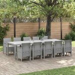 vidaXL Ensemble de salle à manger pour jardin avec coussin 11 Pièces