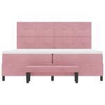 vidaXL Lit à ressorts avec matelas Rose 200 x 200 cm Velours