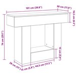 vidaXL Bois ancien 101 x 30 x 74 cm