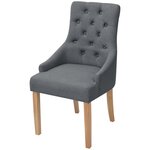 vidaXL Chaises à manger lot de 6 gris foncé tissu