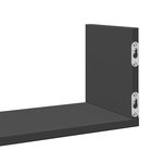 vidaXL Étagères murales 3 Pièces noir 58x18x18 cm bois d'ingénierie